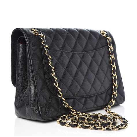 chanel jumbo caviar double flap price|CHANEL Caviar Quilted Jumbo Double Flap Black .